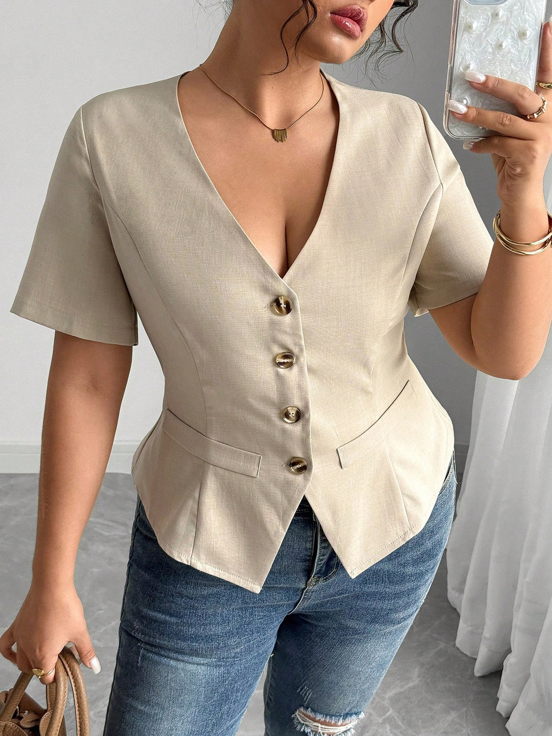 Top  SHEIN, bej