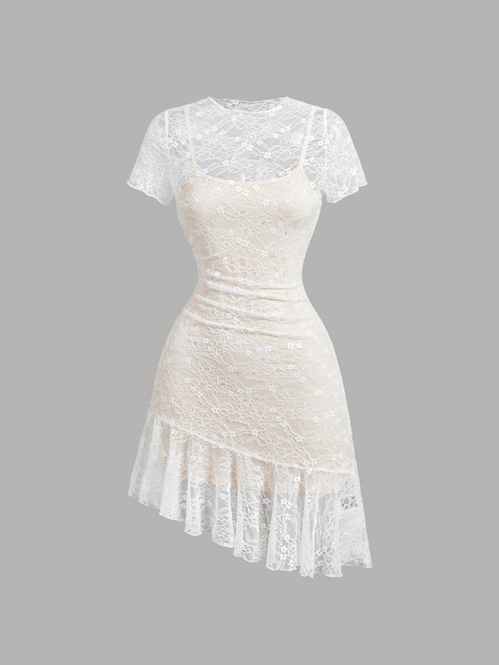 Rochie mini SHEIN, alb