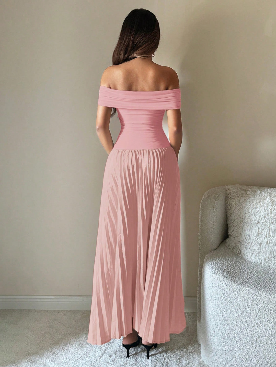 Rochie maxi SHEIN, roz