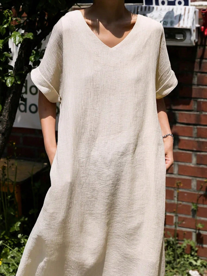SHEIN maxi ruha, krémszínű