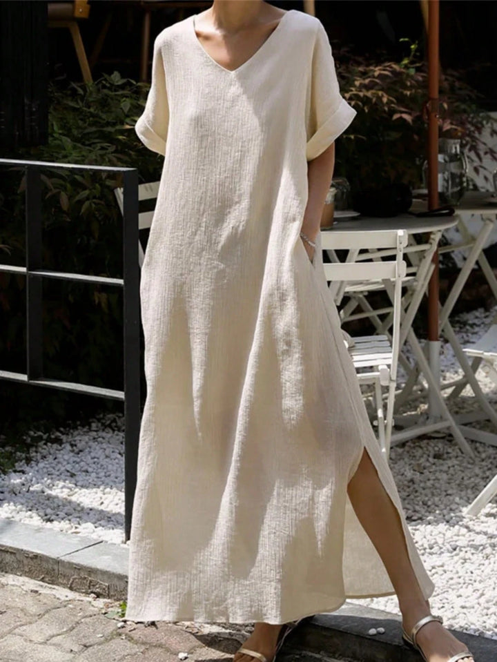 SHEIN maxi ruha, krémszínű