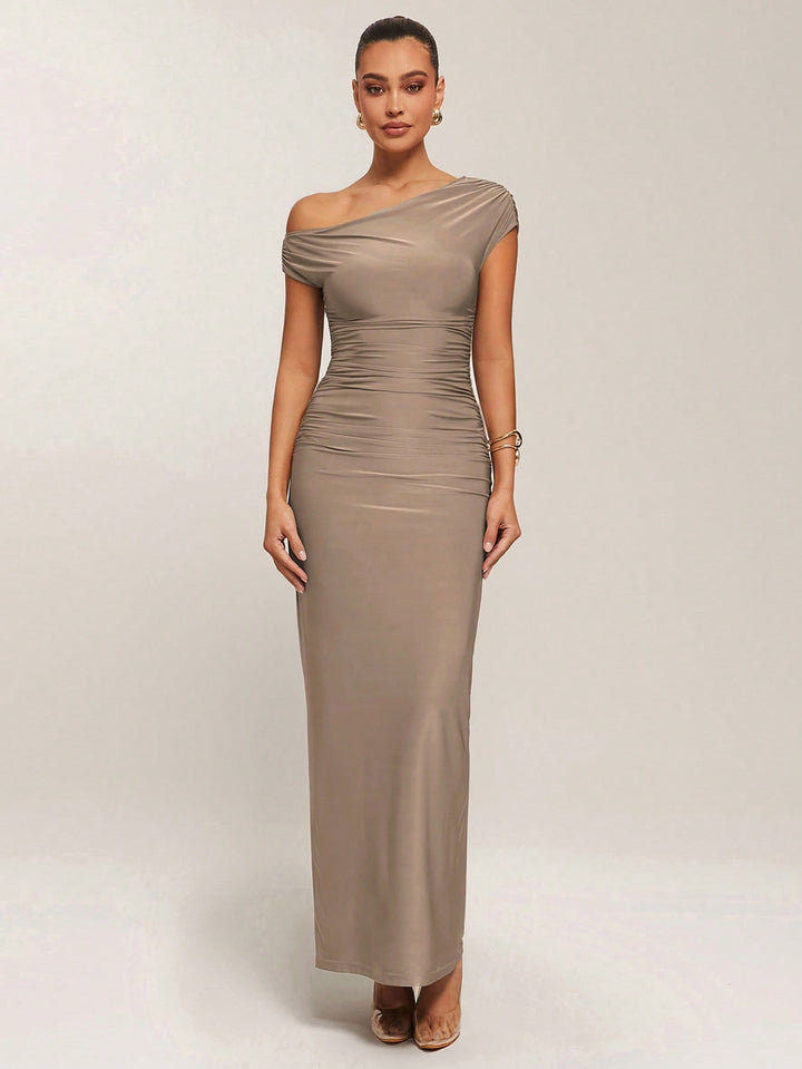 Rochie maxi SHEIN, bej