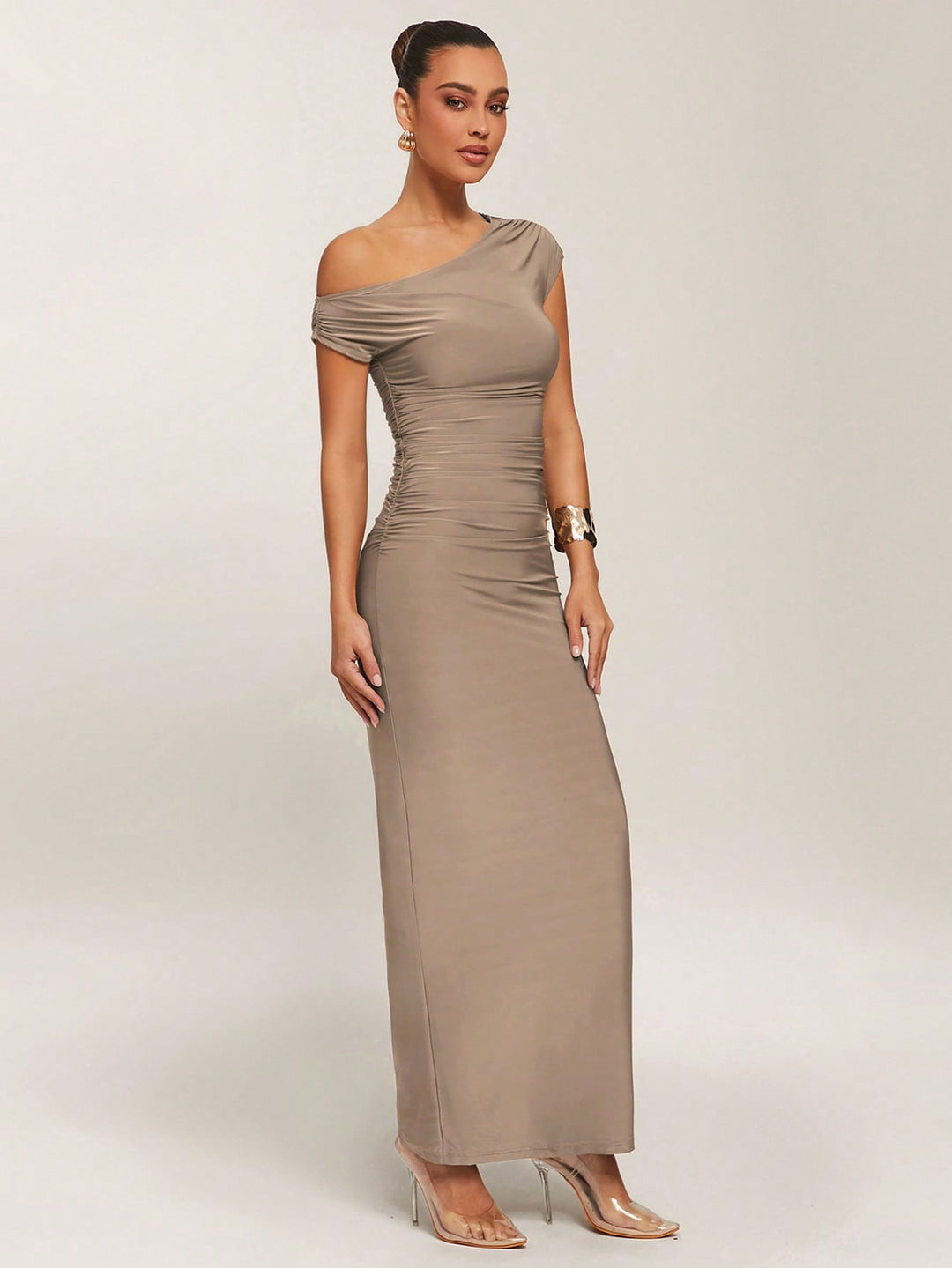 Rochie maxi SHEIN, bej