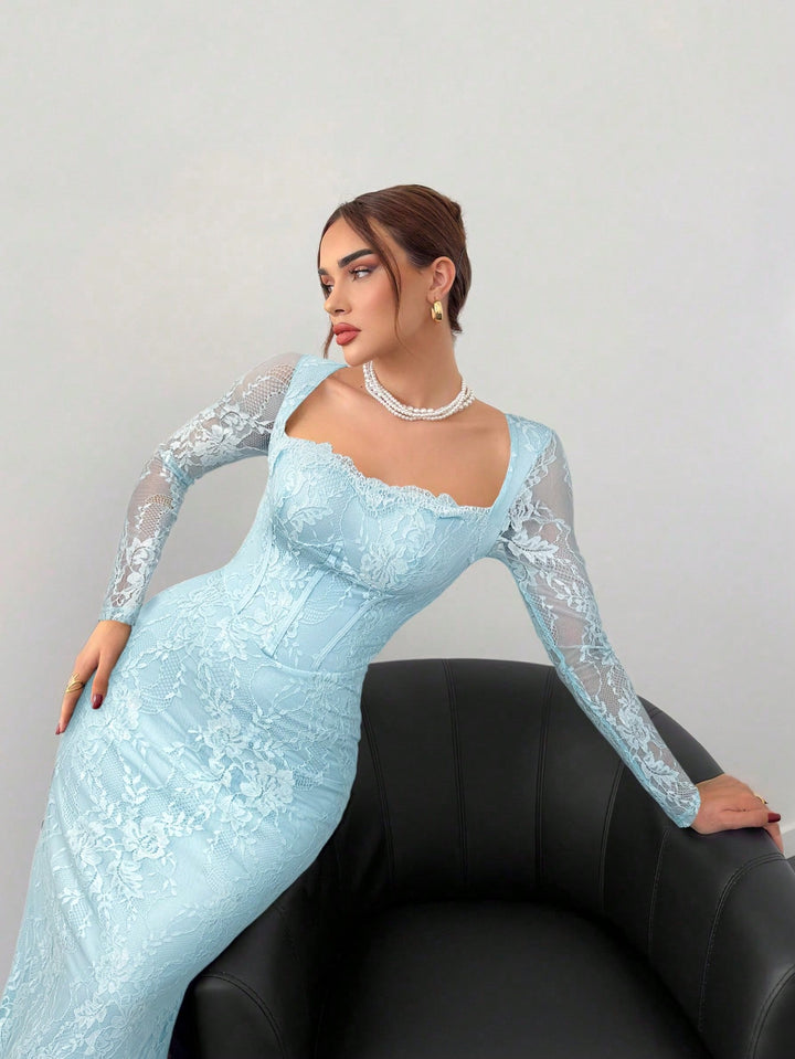 Rochie maxi SHEIN, albastru