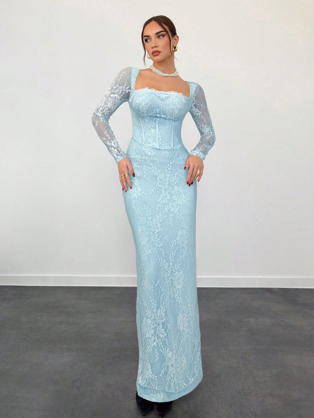 Rochie maxi SHEIN, albastru