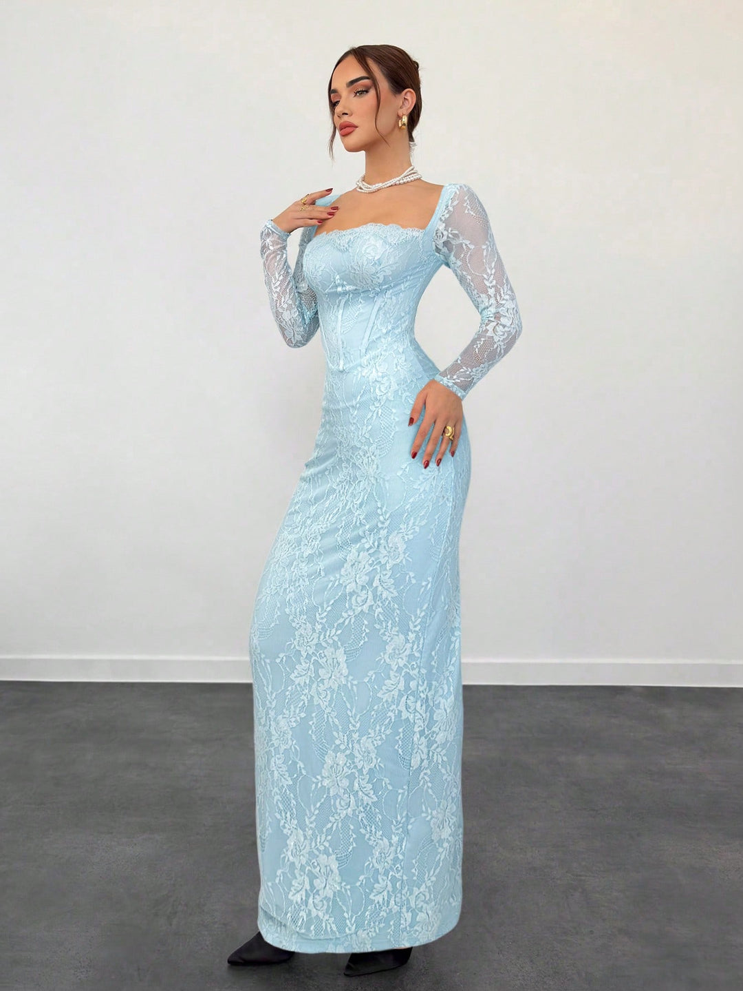 Rochie maxi SHEIN, albastru