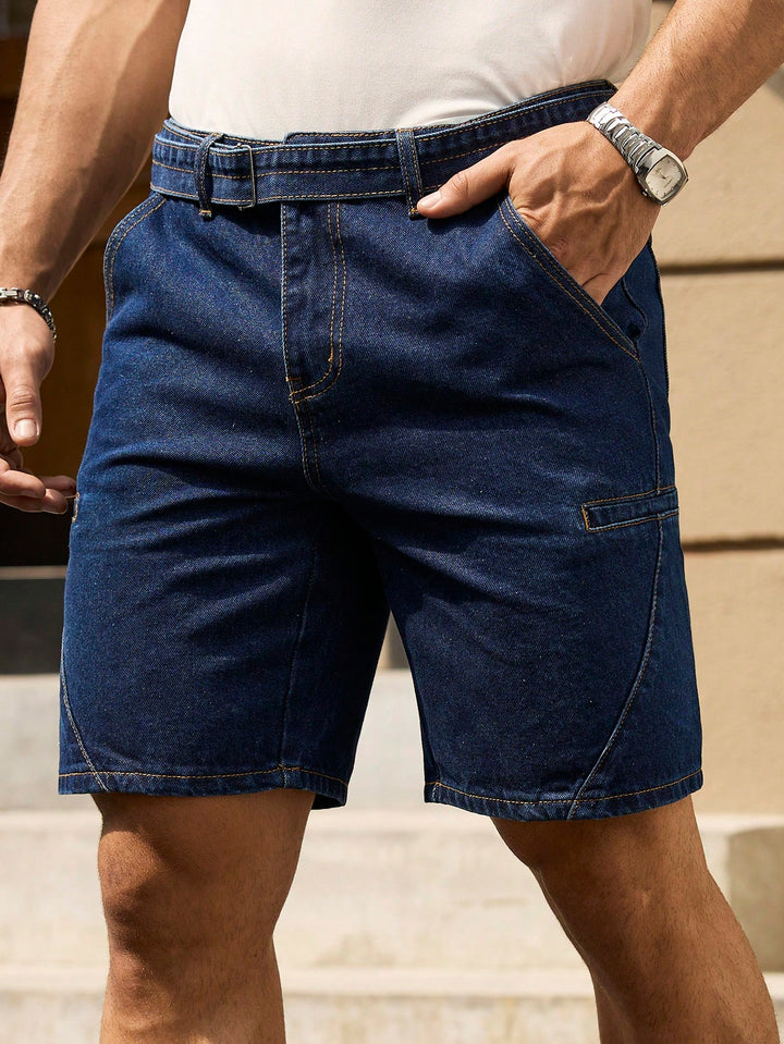 Pantaloni scurți SHEIN, albastru