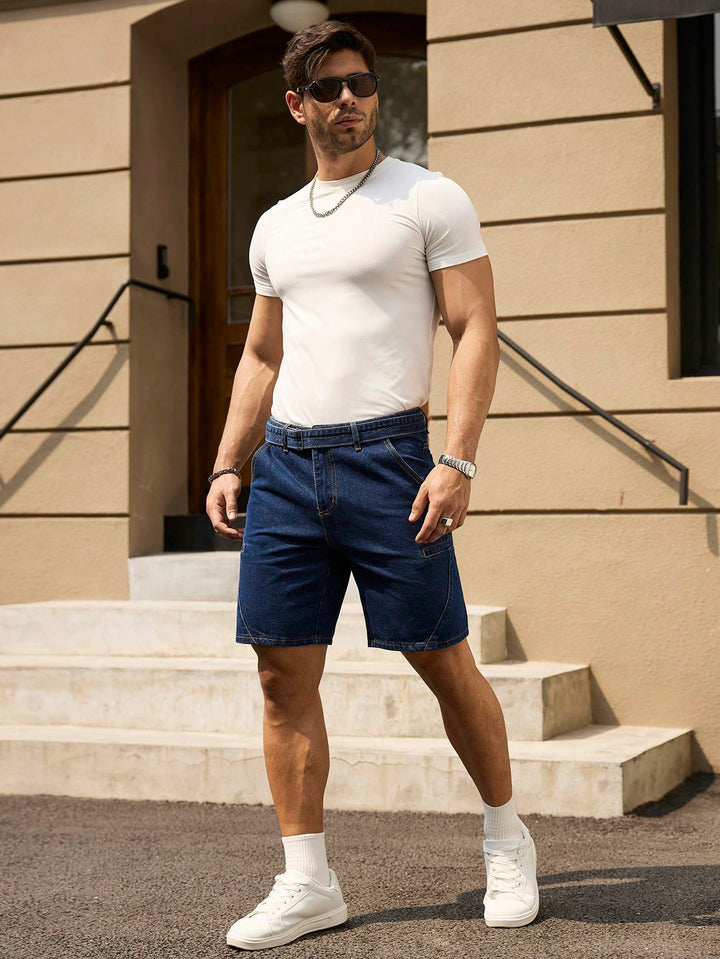 Pantaloni scurți SHEIN, albastru