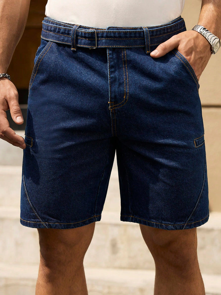 Pantaloni scurți SHEIN, albastru