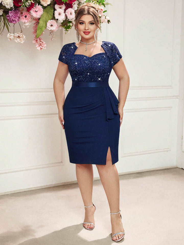 Rochie de ocazie SHEIN, albastru