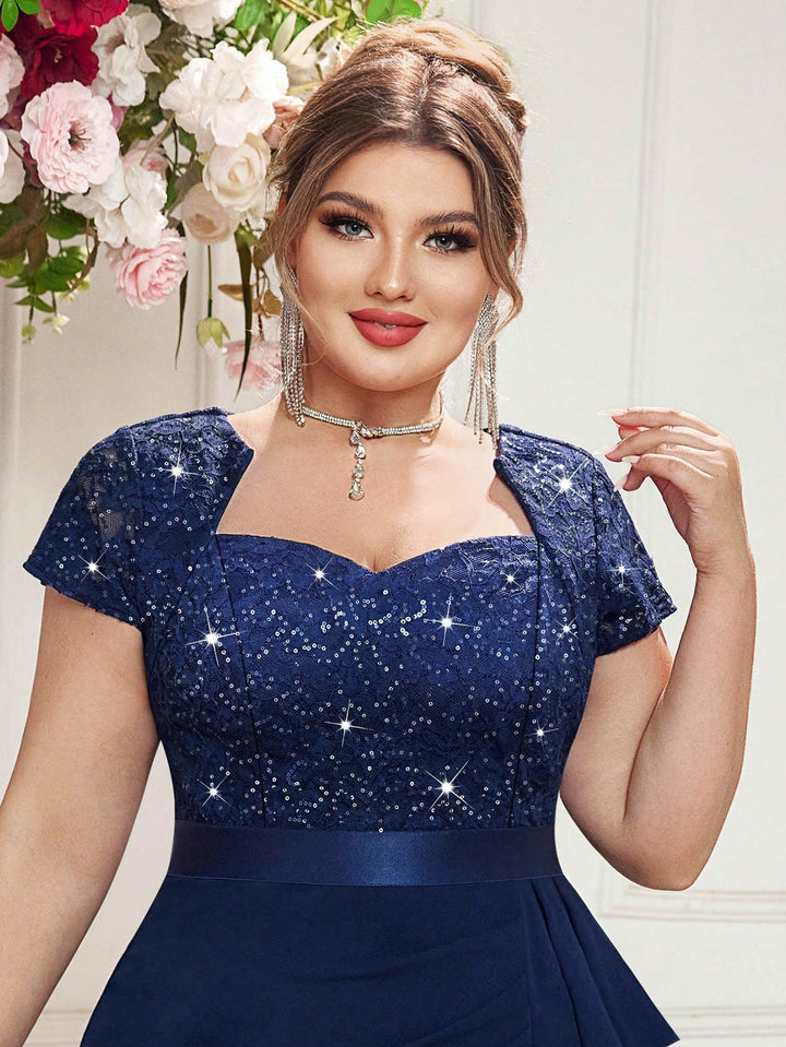 Rochie de ocazie SHEIN, albastru