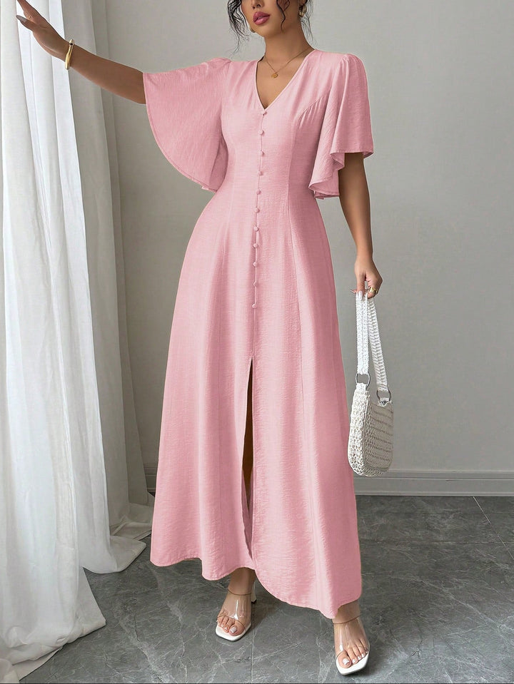 SHEIN maxi ruha, rózsaszín