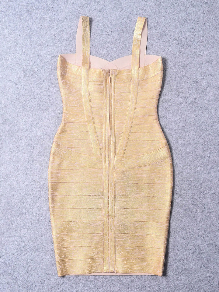 Rochie scurtă SHEIN, auriu