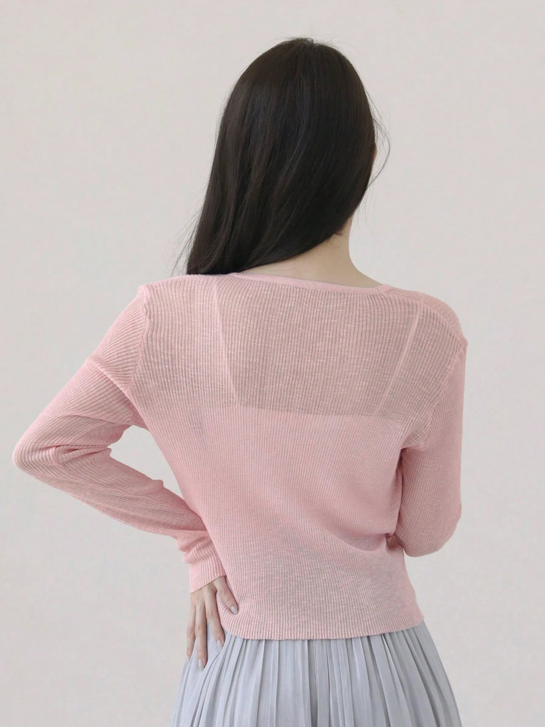 Shein puffos blúz, rózsaszín