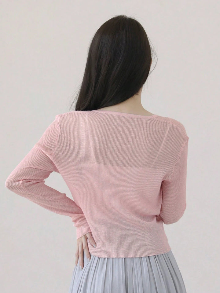 Shein puffos blúz, rózsaszín