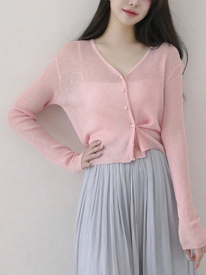 Shein puffos blúz, rózsaszín