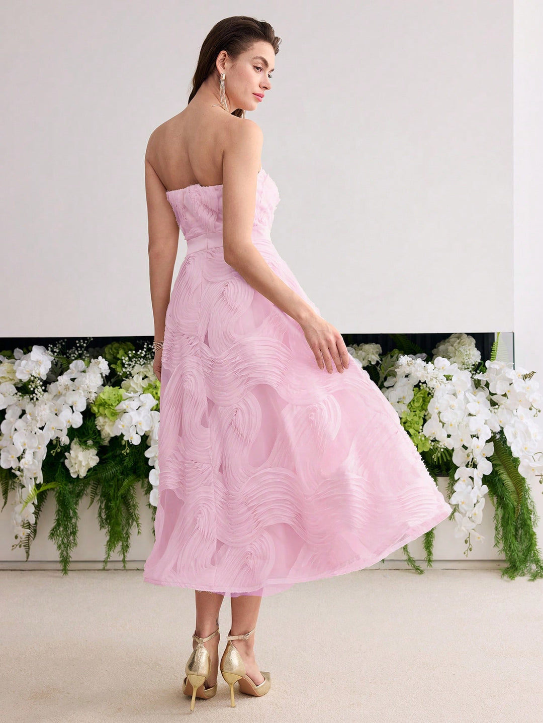 Rochie midi SHEIN, roz