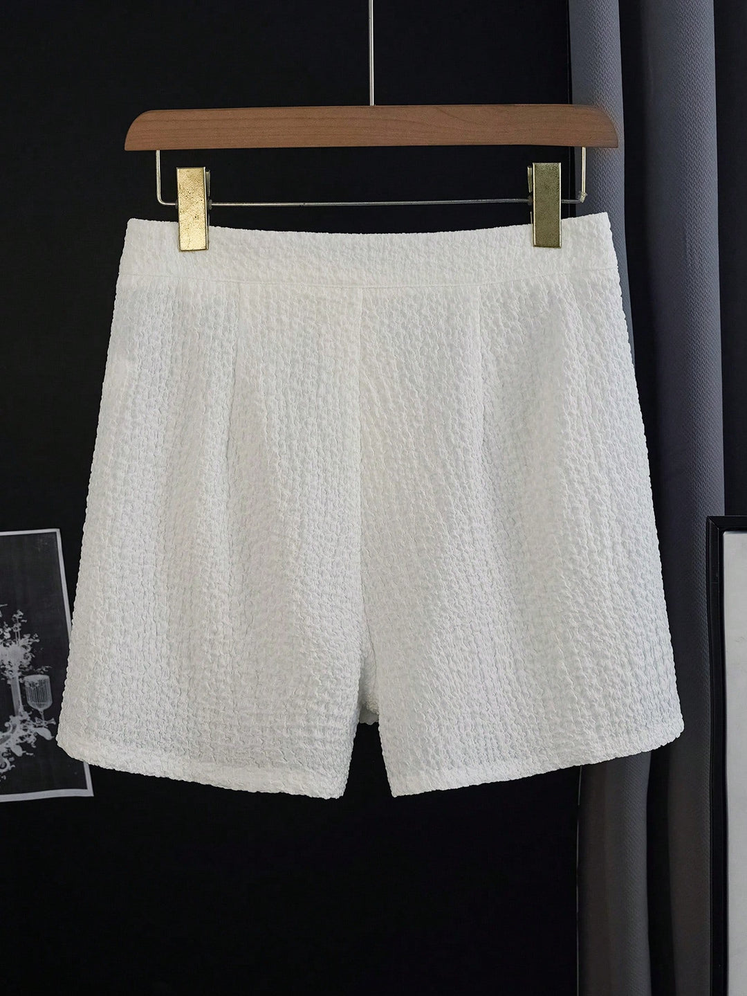 Pantaloni scurți SHEIN, alb
