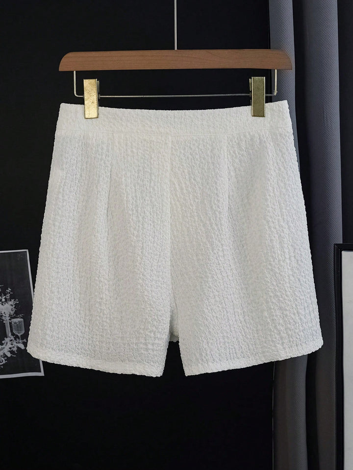 Pantaloni scurți SHEIN, alb