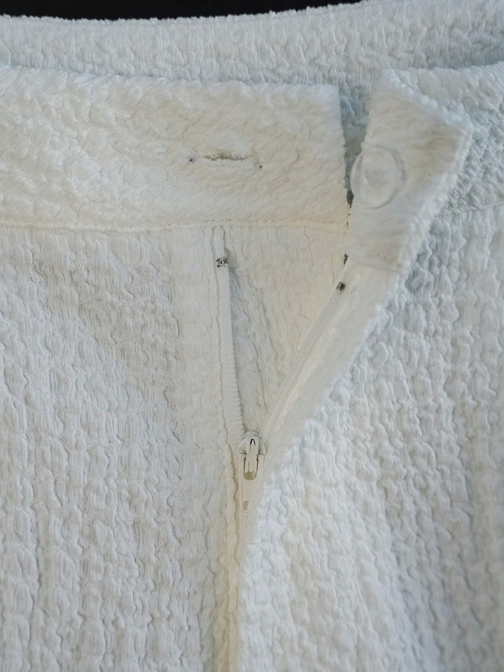 Pantaloni scurți SHEIN, alb