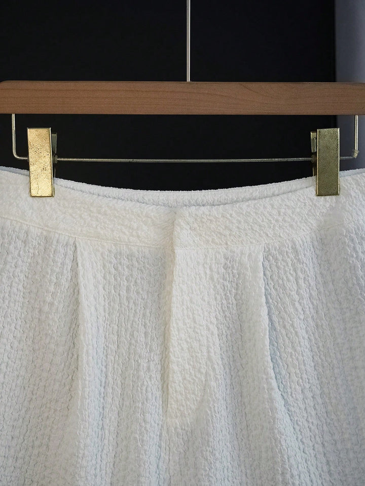 Pantaloni scurți SHEIN, alb