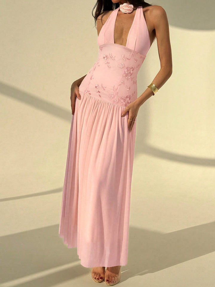 Rochie maxi Shein, roz