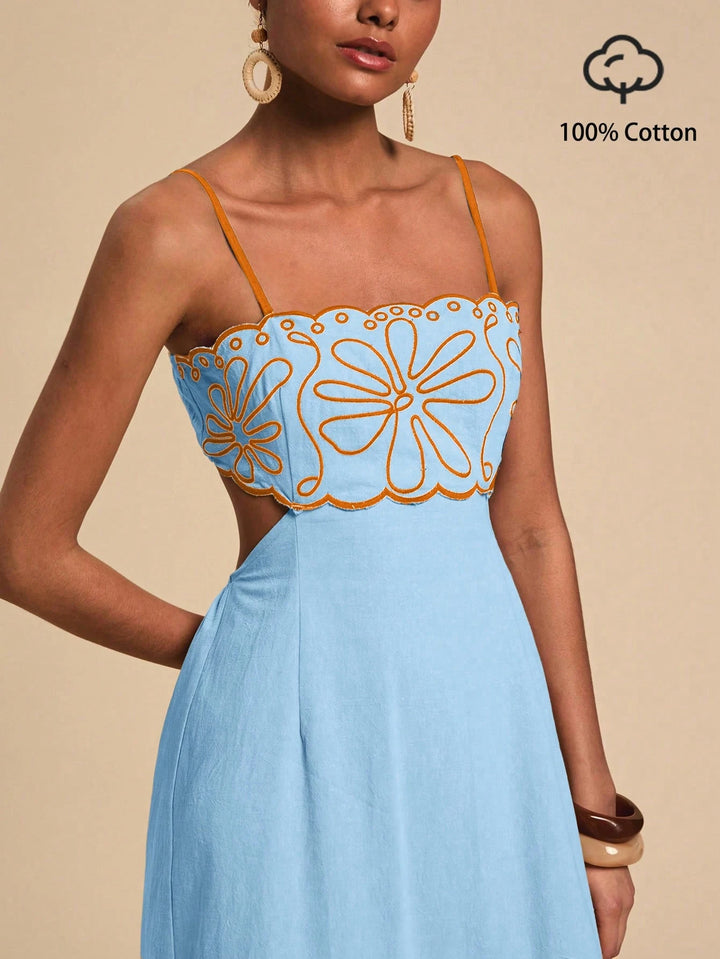 SHEIN maxi ruha, kék