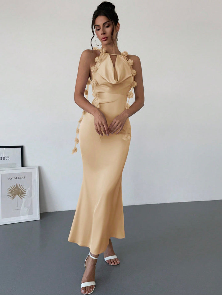 Rochie maxi SHEIN, bej