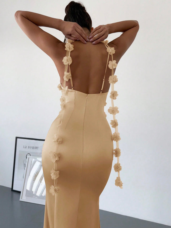 Rochie maxi SHEIN, bej