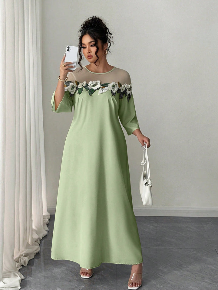 Rochie maxi SHEIN, verde
