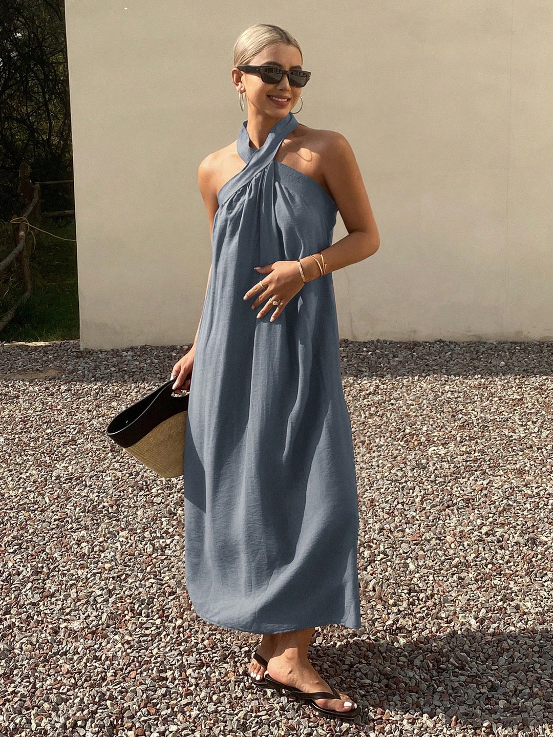 Rochie maxi SHEIN, albastru