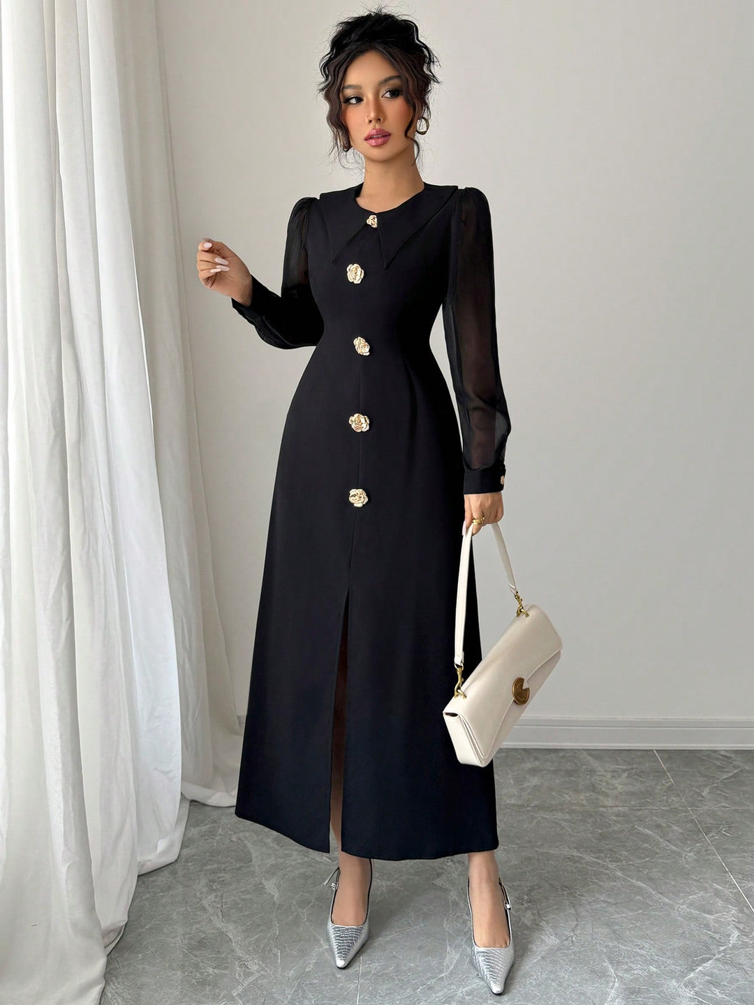 Rochie maxi SHEIN, negru