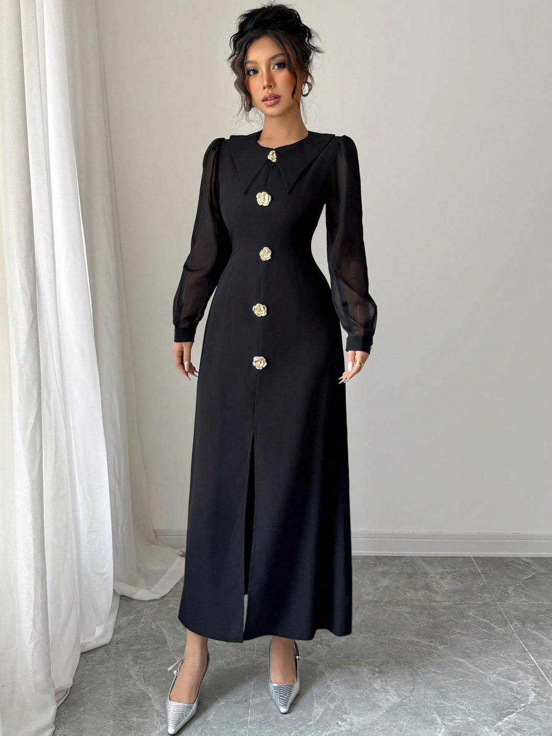 Rochie maxi SHEIN, negru