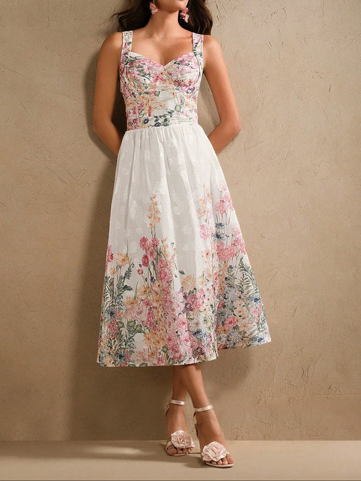 Rochie midi SHEIN, alb