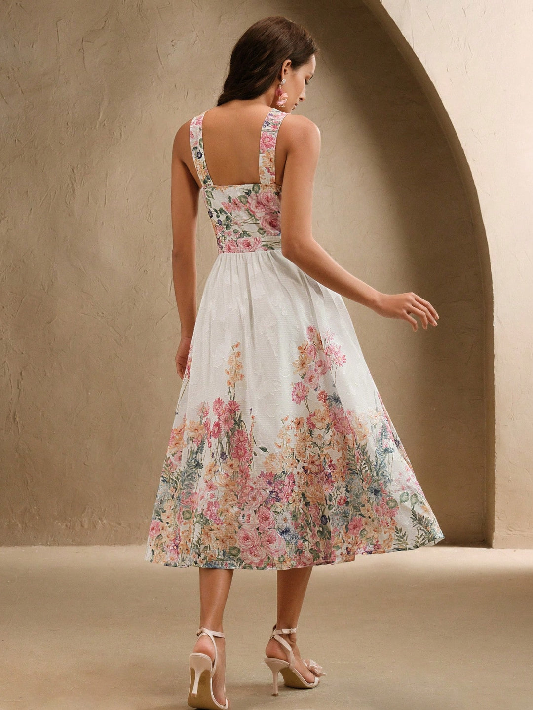 Rochie midi SHEIN, alb