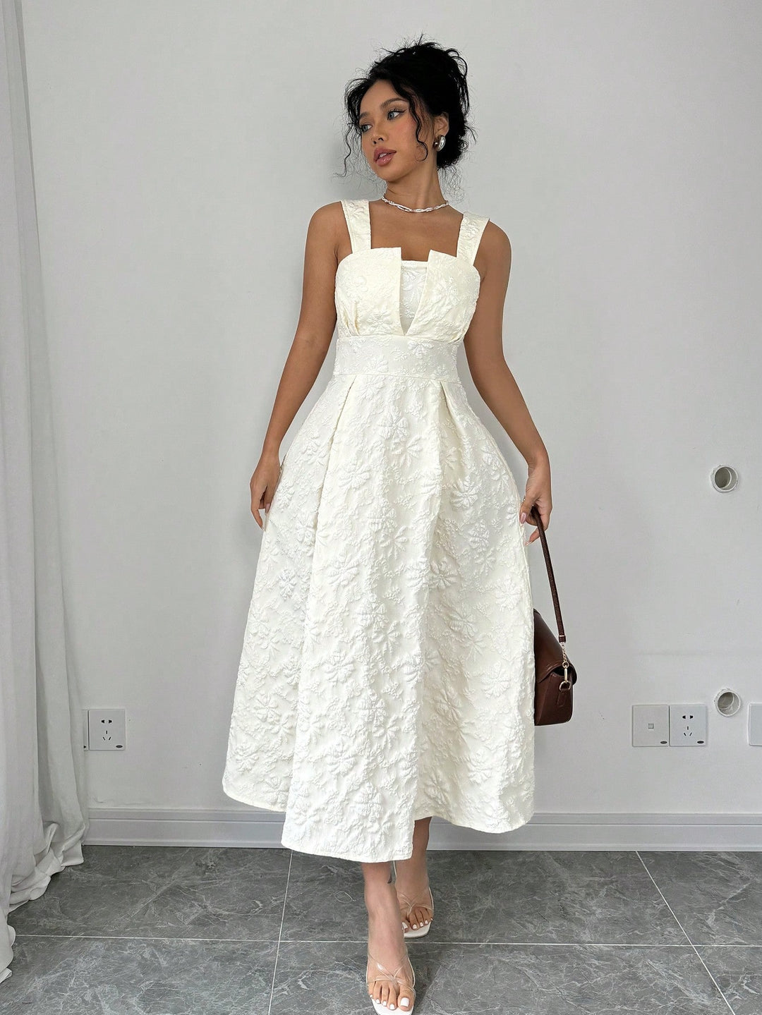 Rochie maxi SHEIN, bej