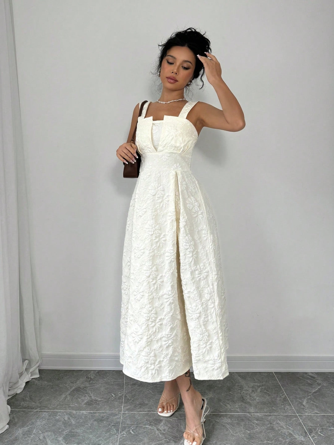 Rochie maxi SHEIN, bej