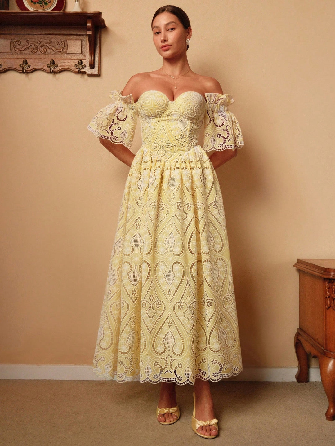 Rochie maxi SHEIN, galben