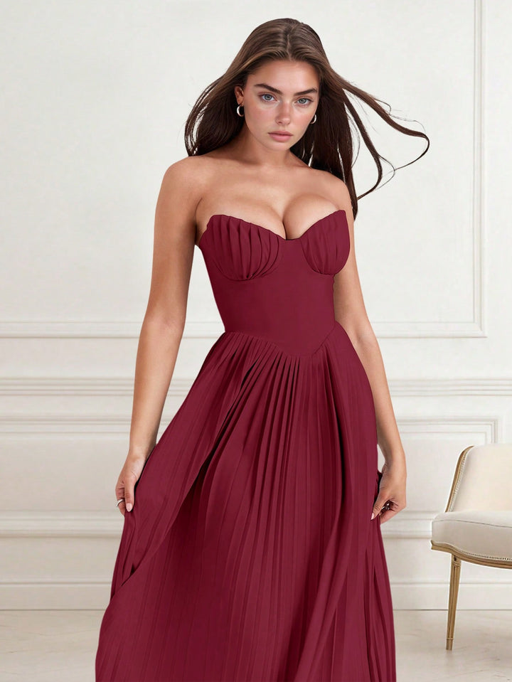 Rochie de cocktail SHEIN, vișiniu