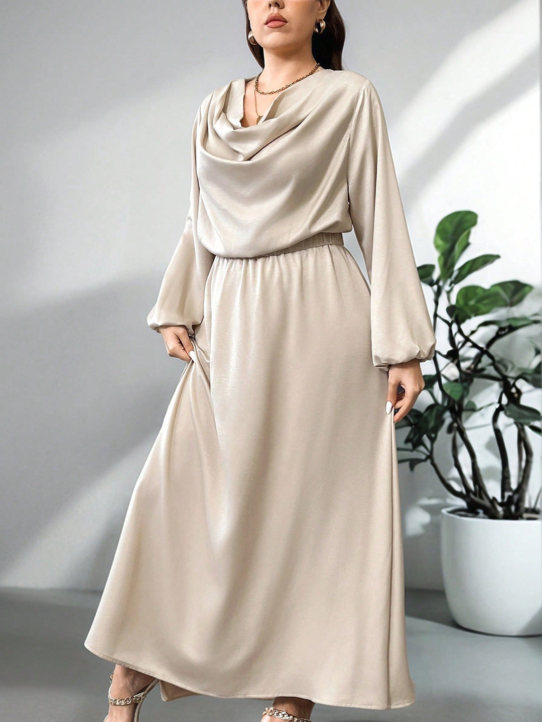 Rochie SHEIN, kaki