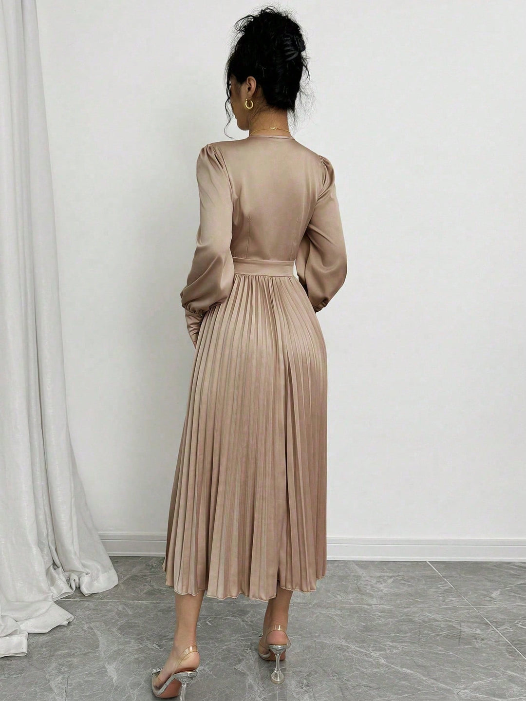 Rochie maxi SHEIN, kaki
