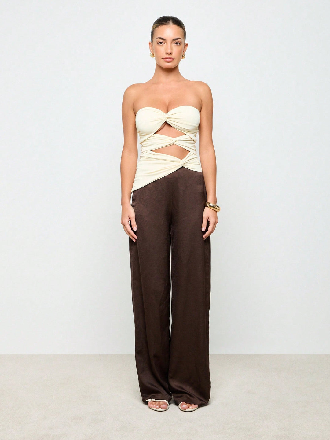 Pantaloni SHEIN, maro