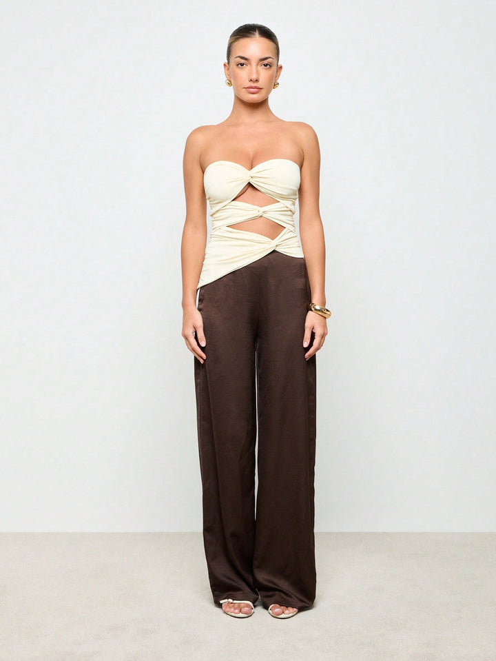 Pantaloni SHEIN, maro