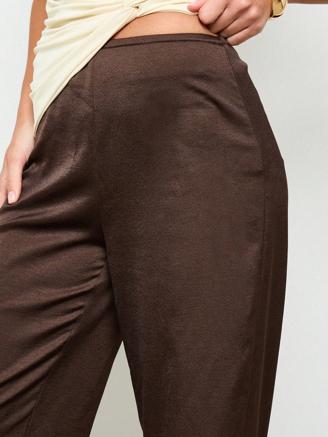 Pantaloni SHEIN, maro