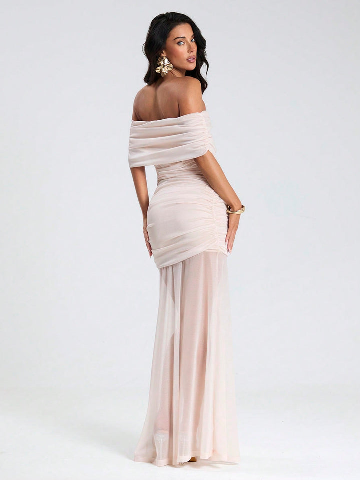 Rochie maxi SHEIN, bej