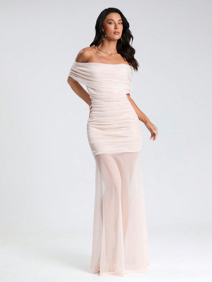 Rochie maxi SHEIN, bej