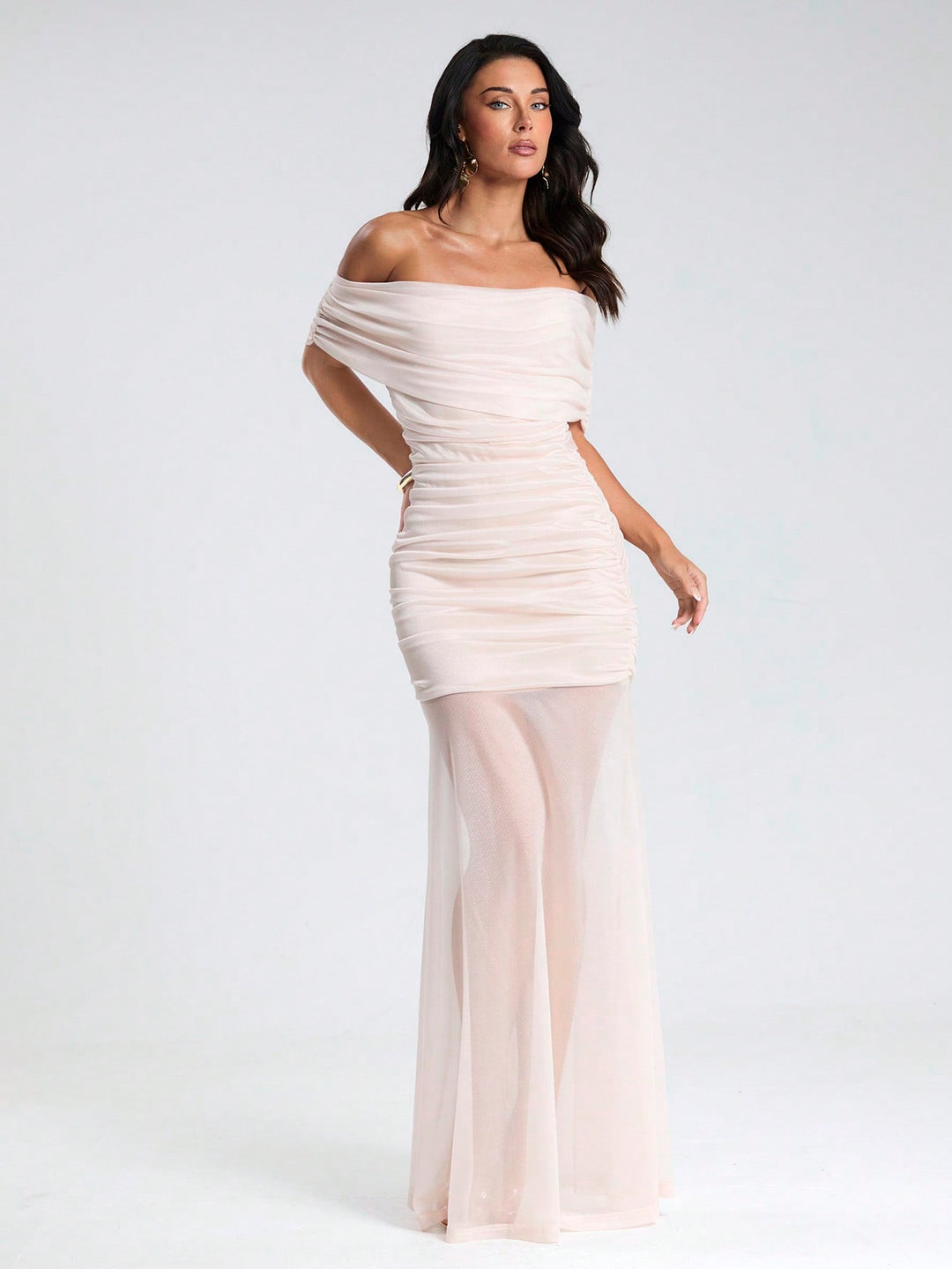 Rochie maxi SHEIN, bej
