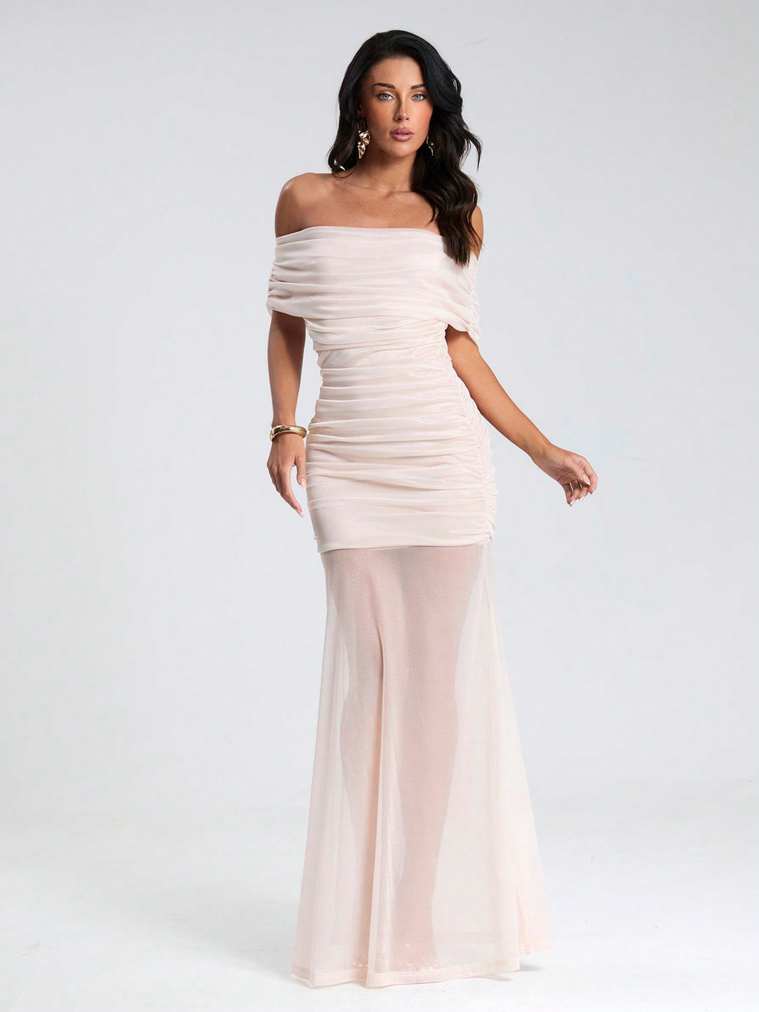 Rochie maxi SHEIN, bej