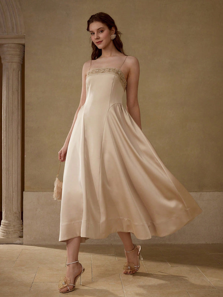 Rochie midi SHEIN, kaki