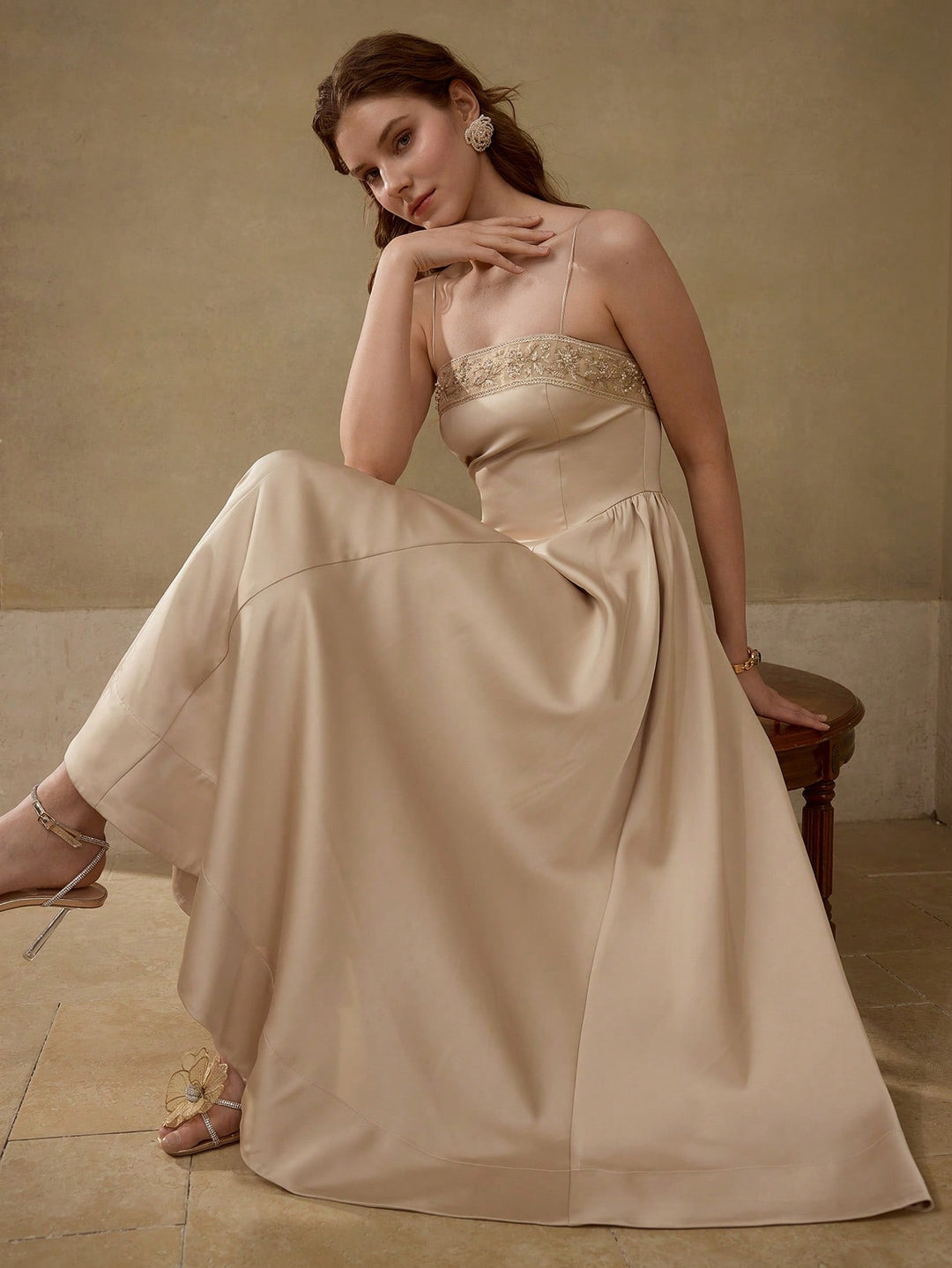 Rochie midi SHEIN, kaki
